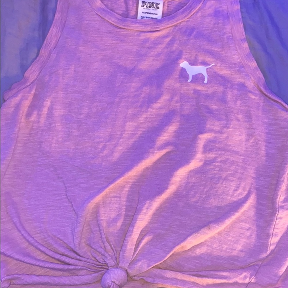 PINK NO SLEEVE TEE